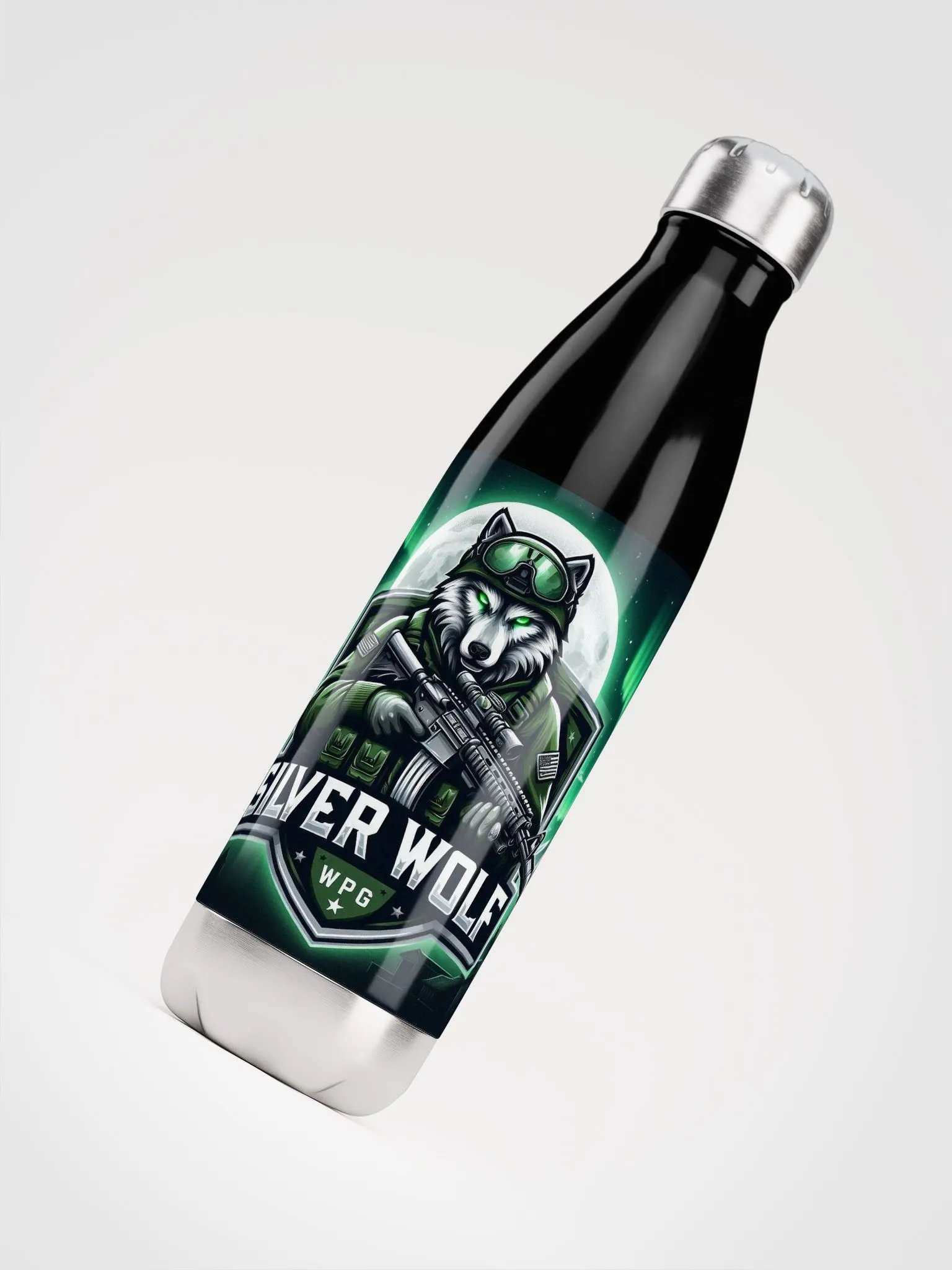 Silver Wolf Stainless Steel Water Bottle product image (4)