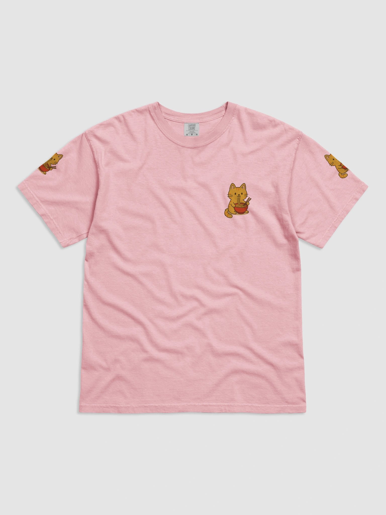 Noodle-Loving Feline Trio T-Shirt product image (2)