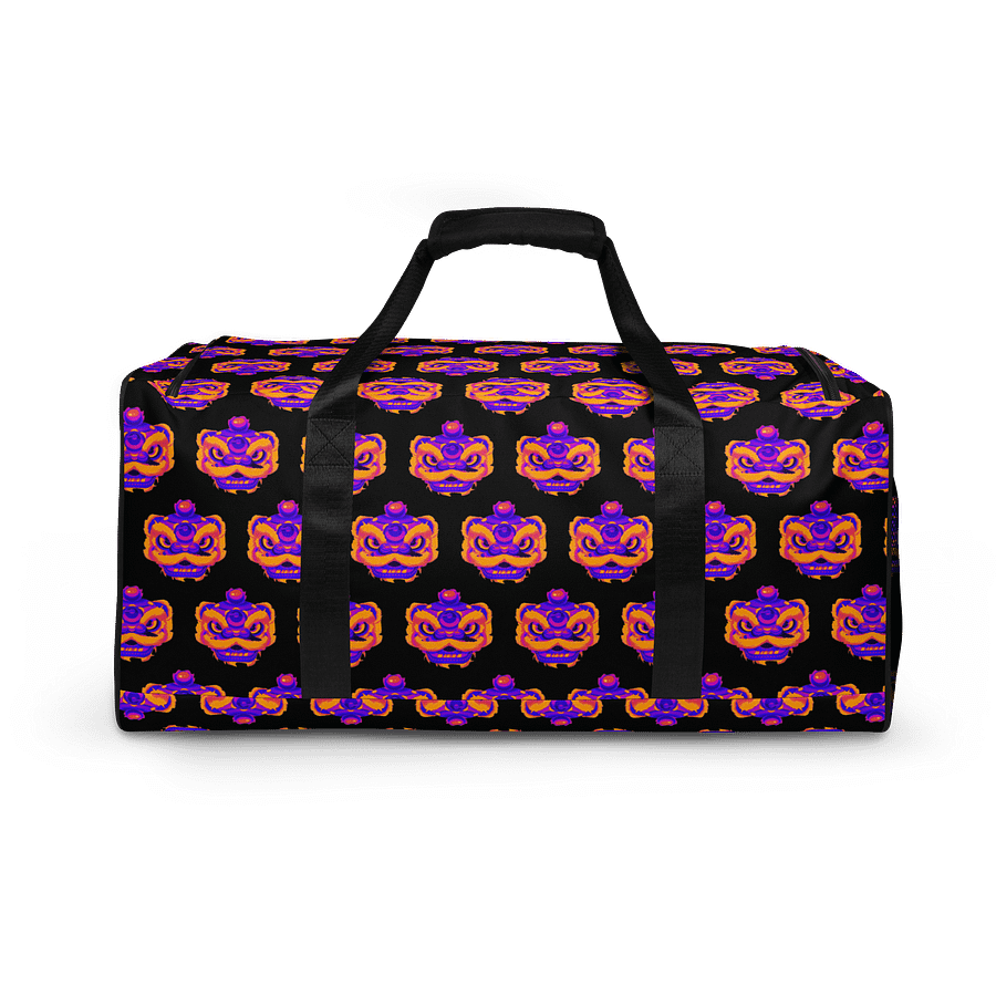 Dragon Dance Mask Mosaic Duffle Bag - Black product image (4)