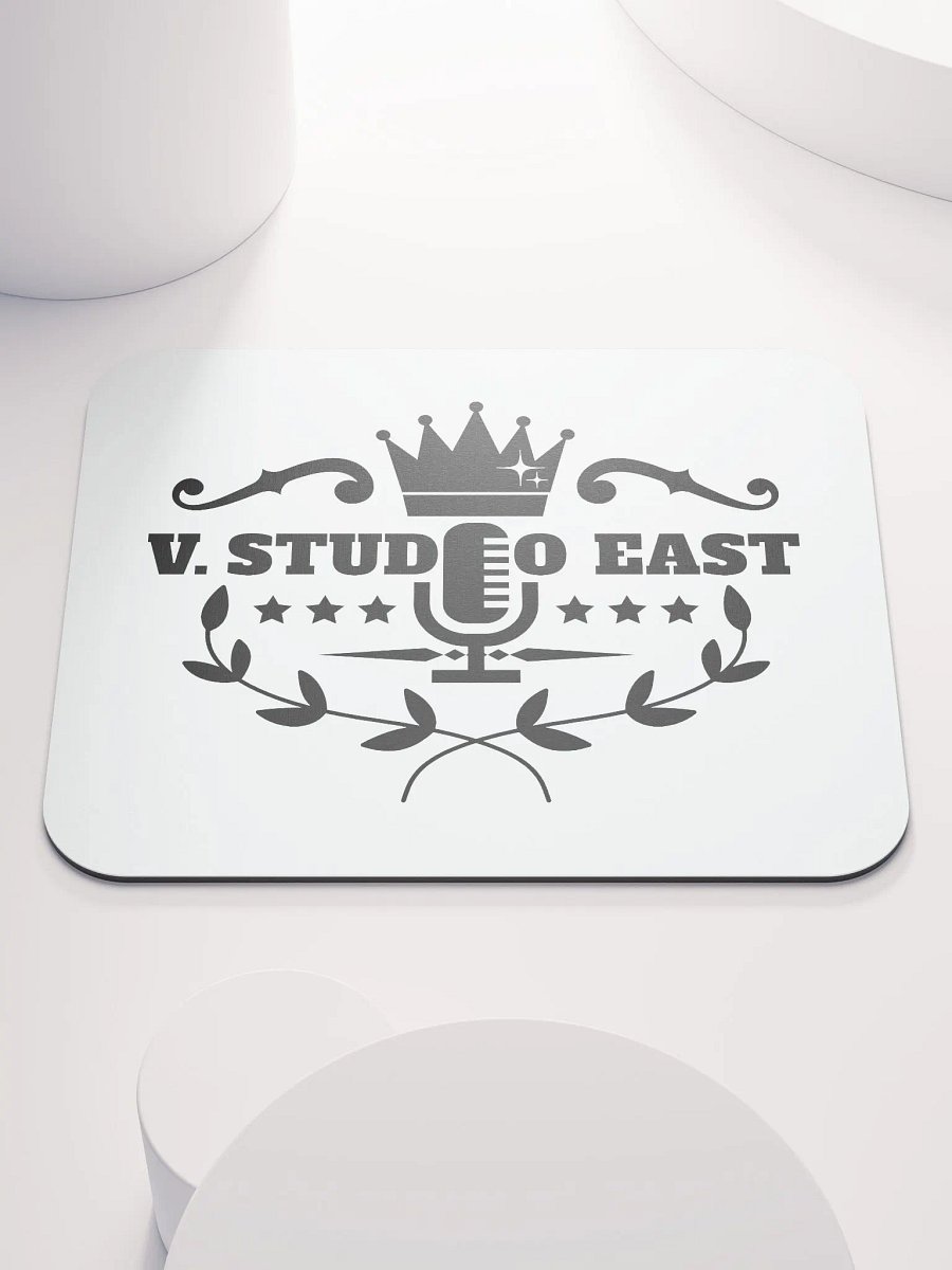 White mousepad with black logo (small) product image (1)