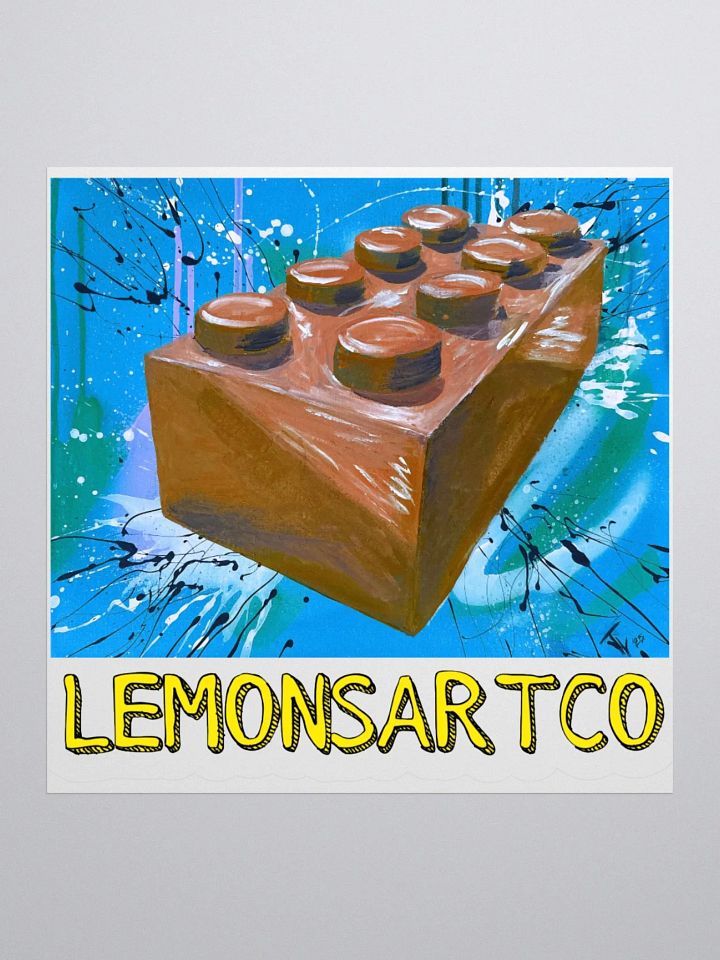 POP Brick (Red Brick/Blue Background) Sticker product image (1)
