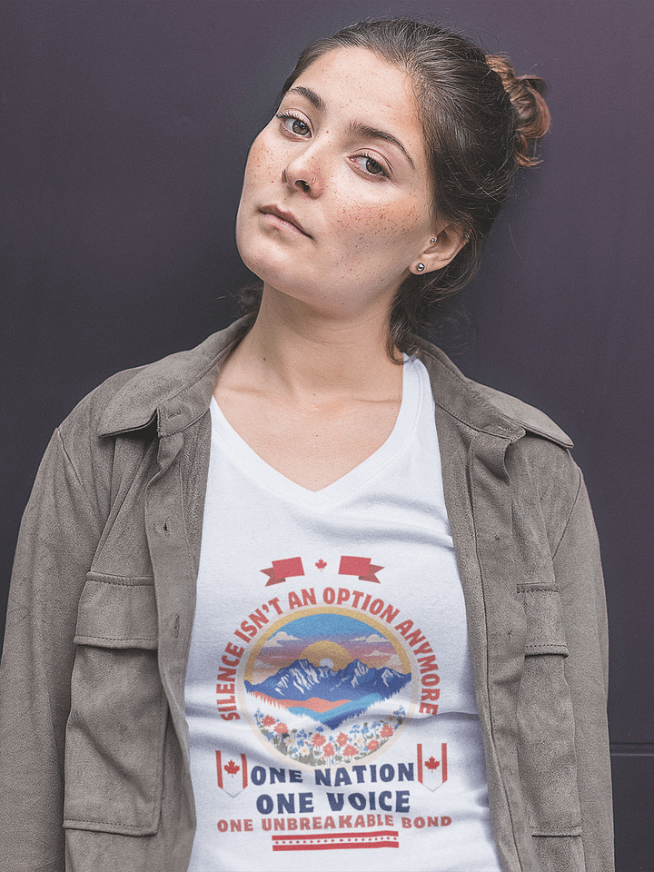 One Nation, One Voice Women's V-Neck T-Shirt product image (13)