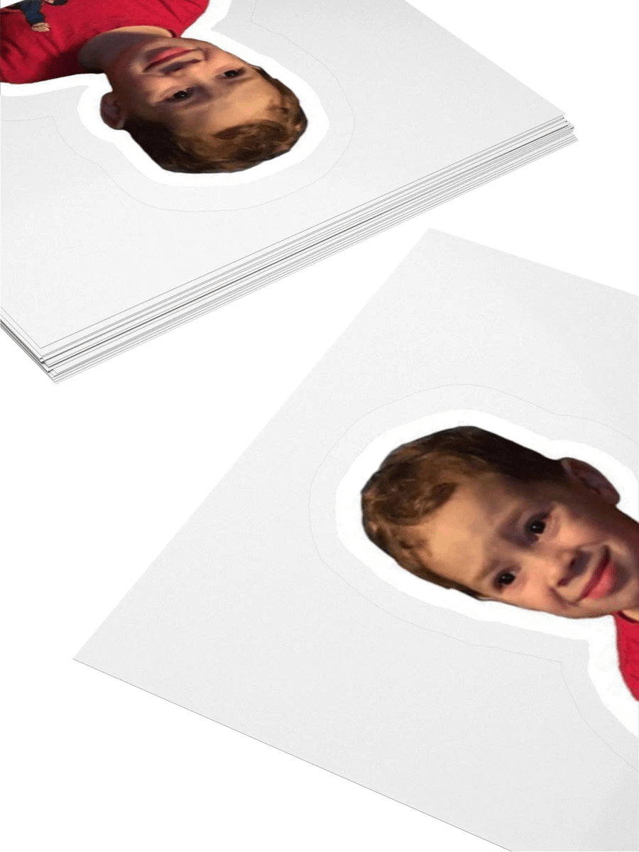 Confused Kid Kiss Cut Stickers product image (11)