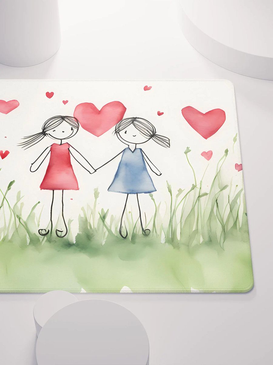 Draw Your Life Full of Hearts, Gaming Mouse Pad, 2 Sizes product image (5)
