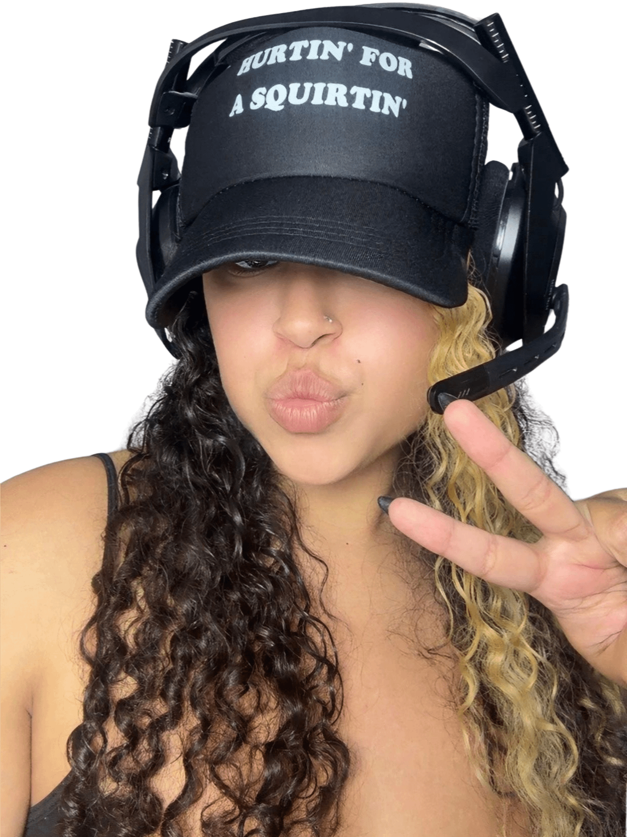 "Hurtin’ for a Squirting’" Trucker Hat – Black Snapback product image (2)