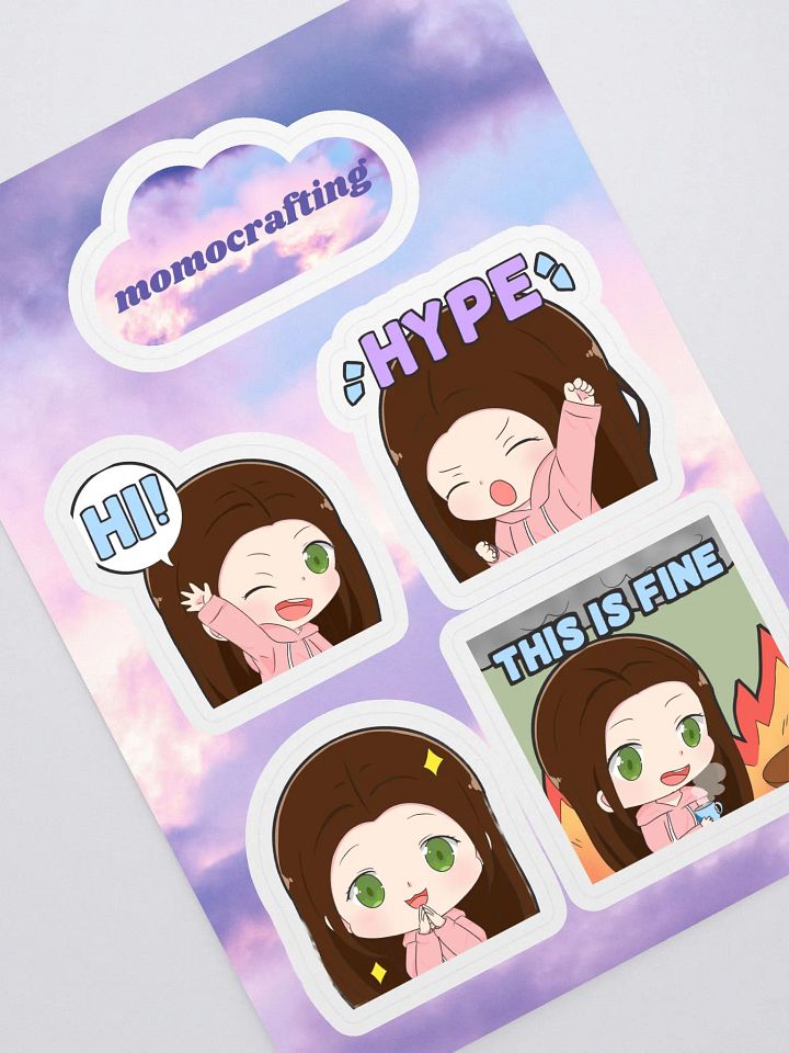 Momo Chibi Emote Stickers product image (1)