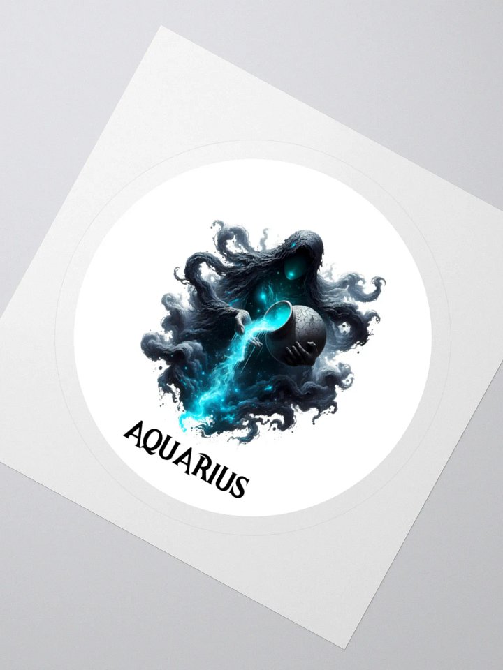 Mythical Aquarius Zodiac Round Sticker product image (6)
