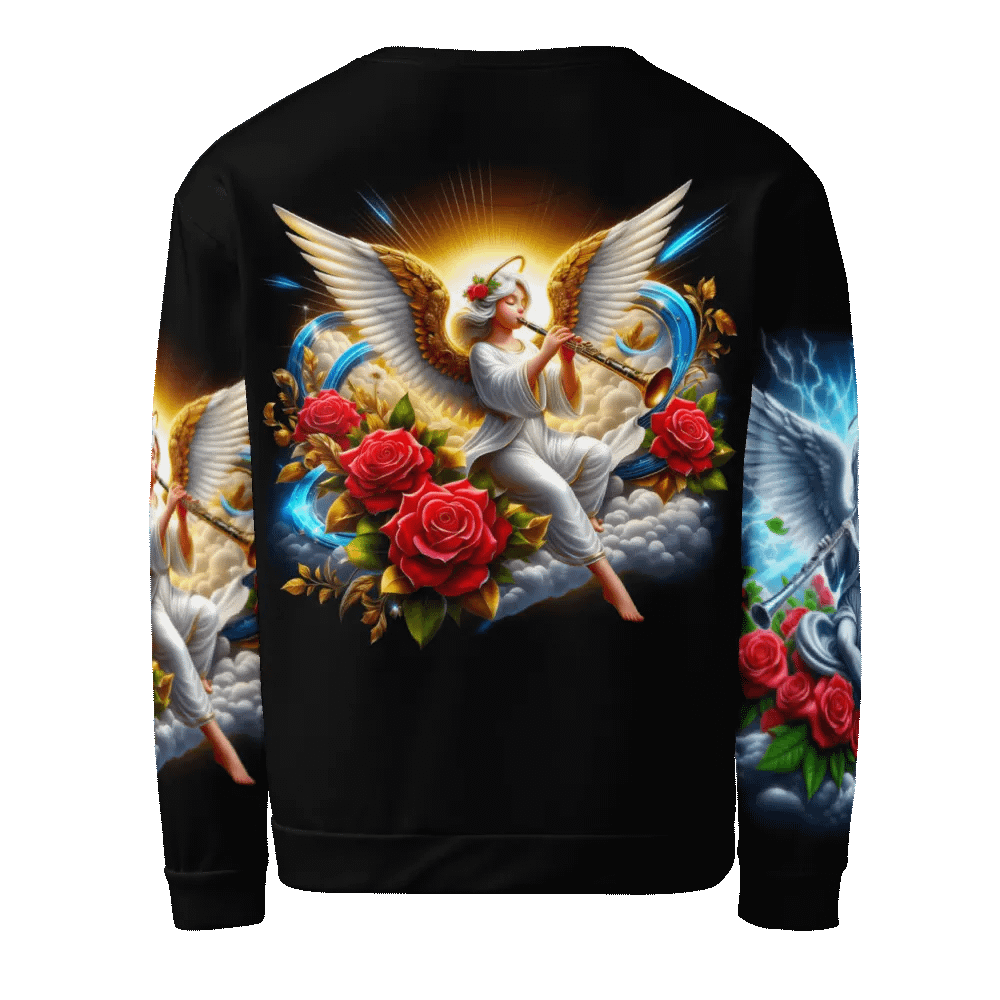 Angels making Music with a Clarinet - All-Over Unisex Sweatshirt #8 product image (2)