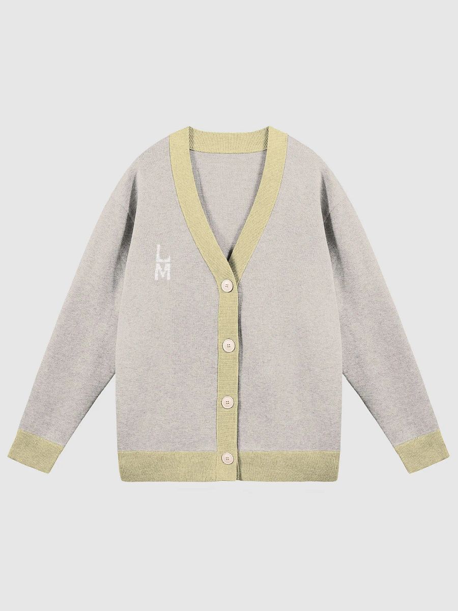 Knitted Cardigan Without Pocket (YELLOW AND SAND) product image (4)
