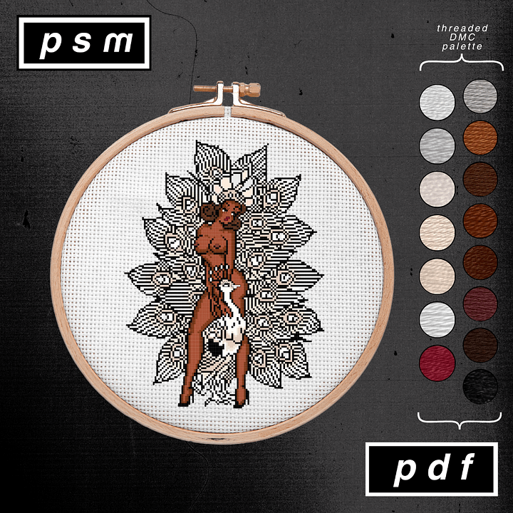 Sailor Jerry White Peacock Burlesque Pin Up Pattern product image (1)