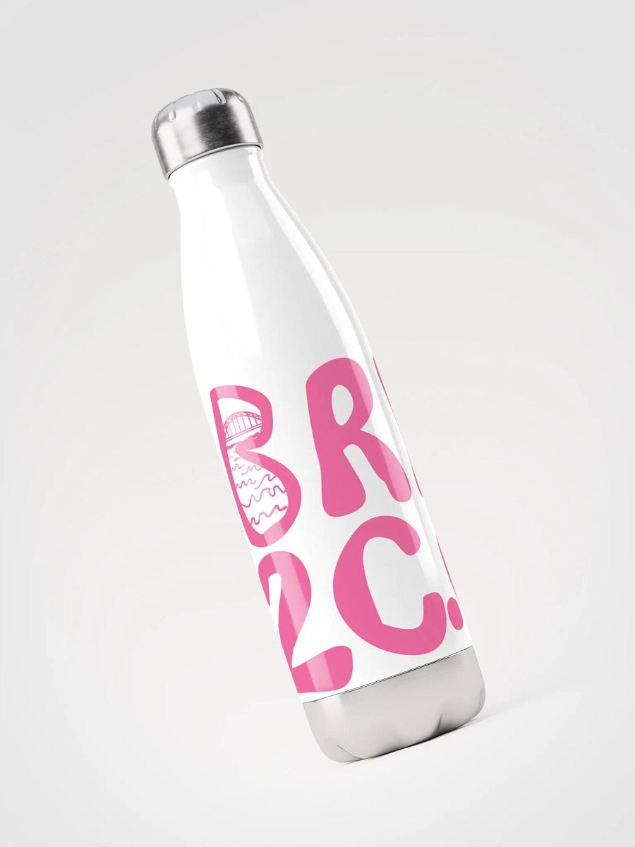 BRN.2C.C.™ | Stainless Bottle | Brilliant Rose on White 💧 product image (3)