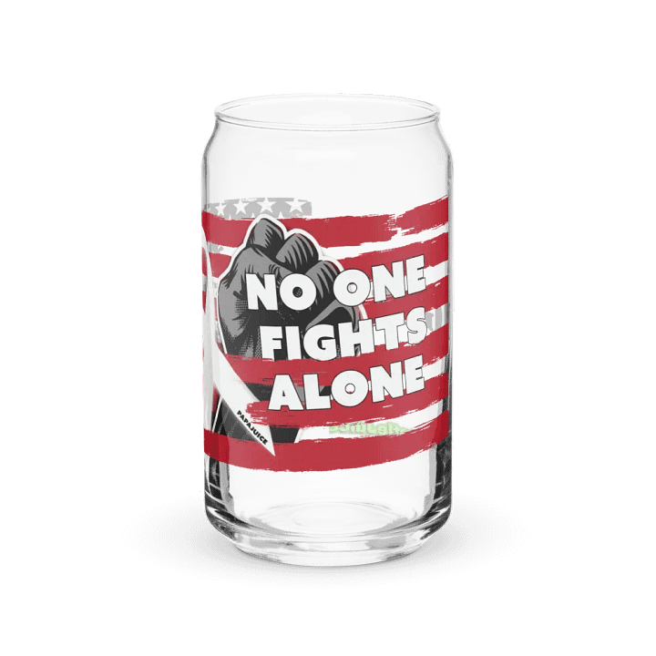 Glass Cup - No One Fights Alone product image (1)