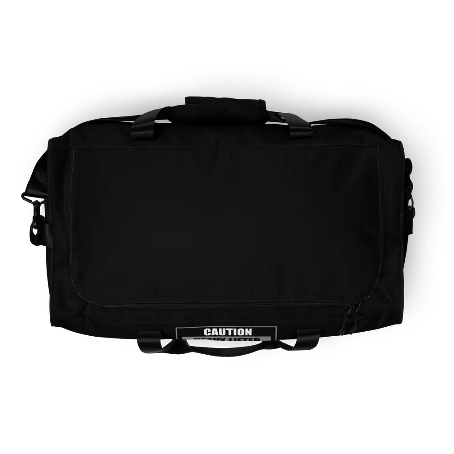 Caution Heavy Lifter Ahead-Barbell Zone Duffle Bag (Black) product image (11)