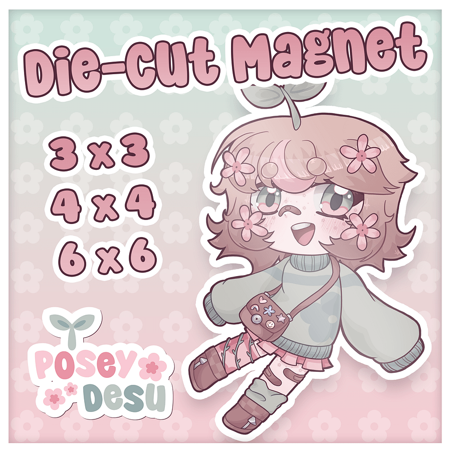 PoseyDesu Die-Cut Magnet product image (1)