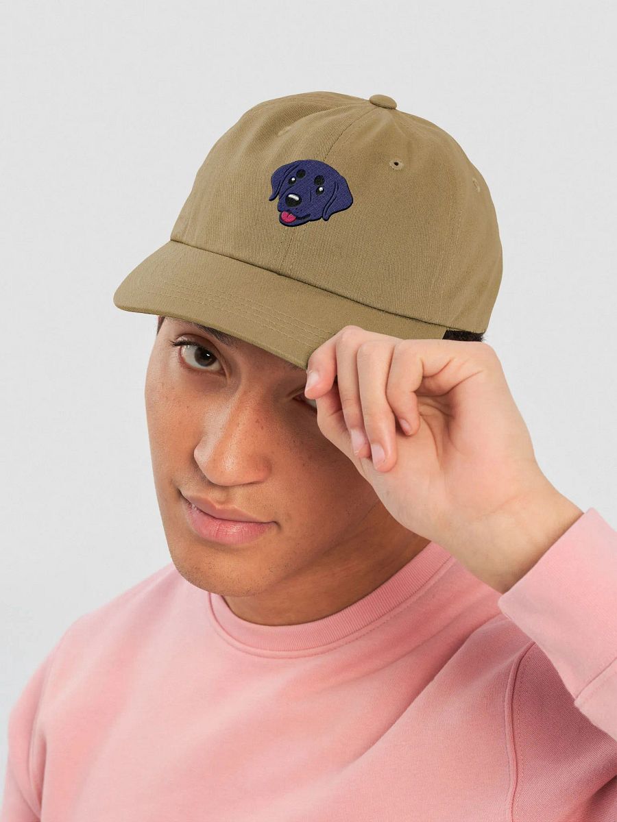Happy Black Labrador Retriever Pup Cartoon Embroidered Dad Hat product image (5)
