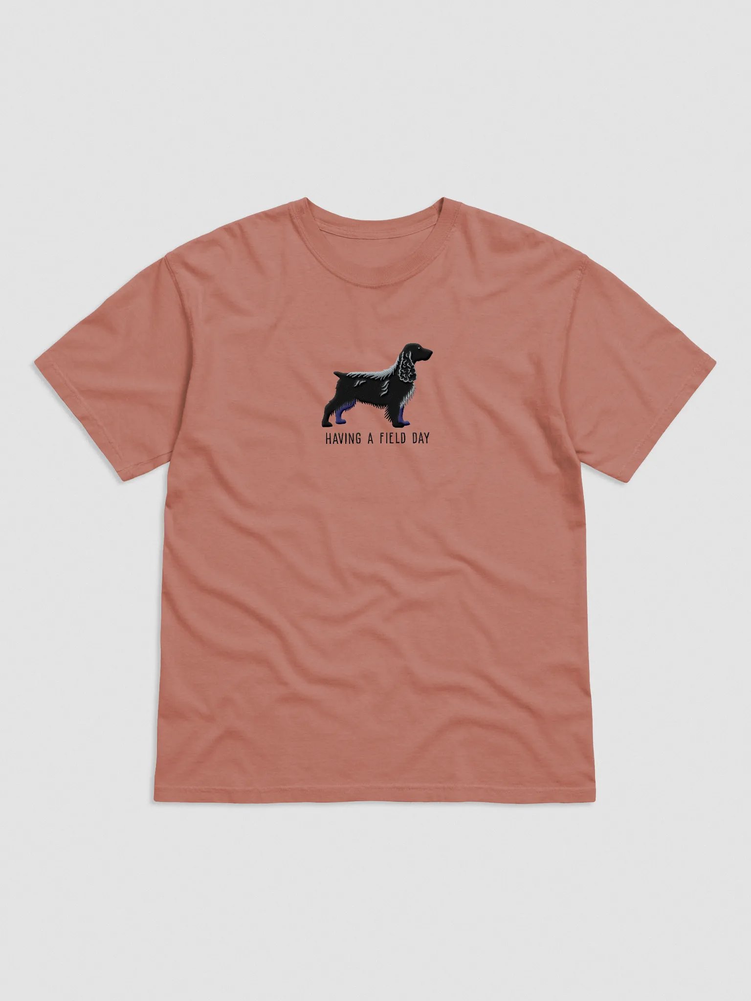 Having a Field Day T-Shirt(Embroidered) of a Field Spaniel(Black) product image (4)