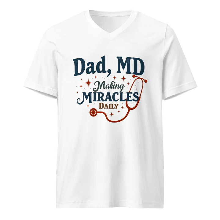 Dad, MD Making Miracles Daily V-Neck Tee product image (1)