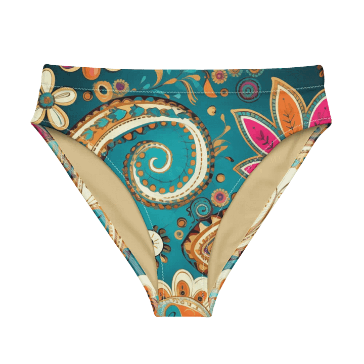 Boho Chic Paisley Paradise High-Waisted Bikini Bottoms product image (1)