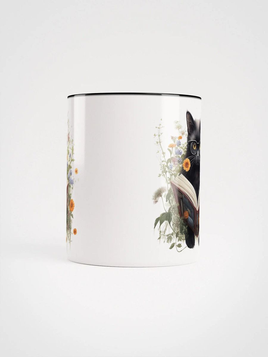 Whimsical Cat and Flowers Ceramic Mug product image (10)