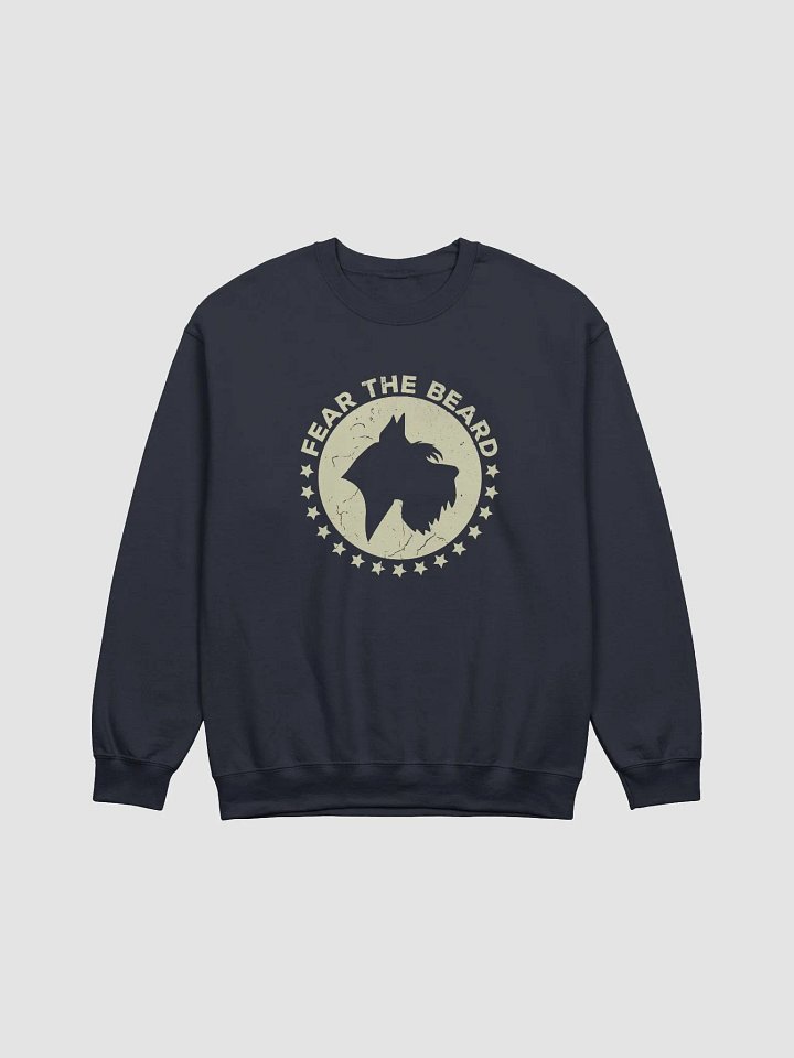 Fear the Beard (White) Sweatshirt | Retro-Style Shirt for Schnauzer Dog Owners product image (1)