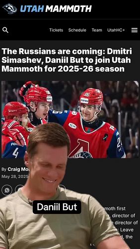 Clear a path. The Russians are coming. #bigtuskenergy #nhl #utah #saltlakecity #utahmammoth
