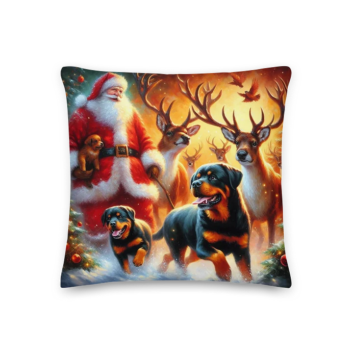 Rottweiler - Santa's Festive Friends Pillow product image (3)