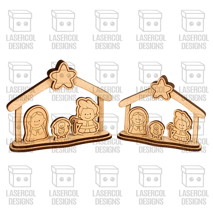 Small Nativity Scene Gift Set 4 - Christmas - Laser Cut Files product image (2)