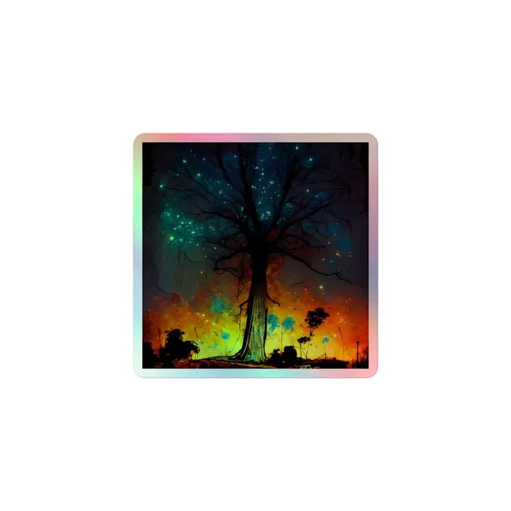 Enchanted Glowing Tree Holographic Sticker Sheet product image (1)