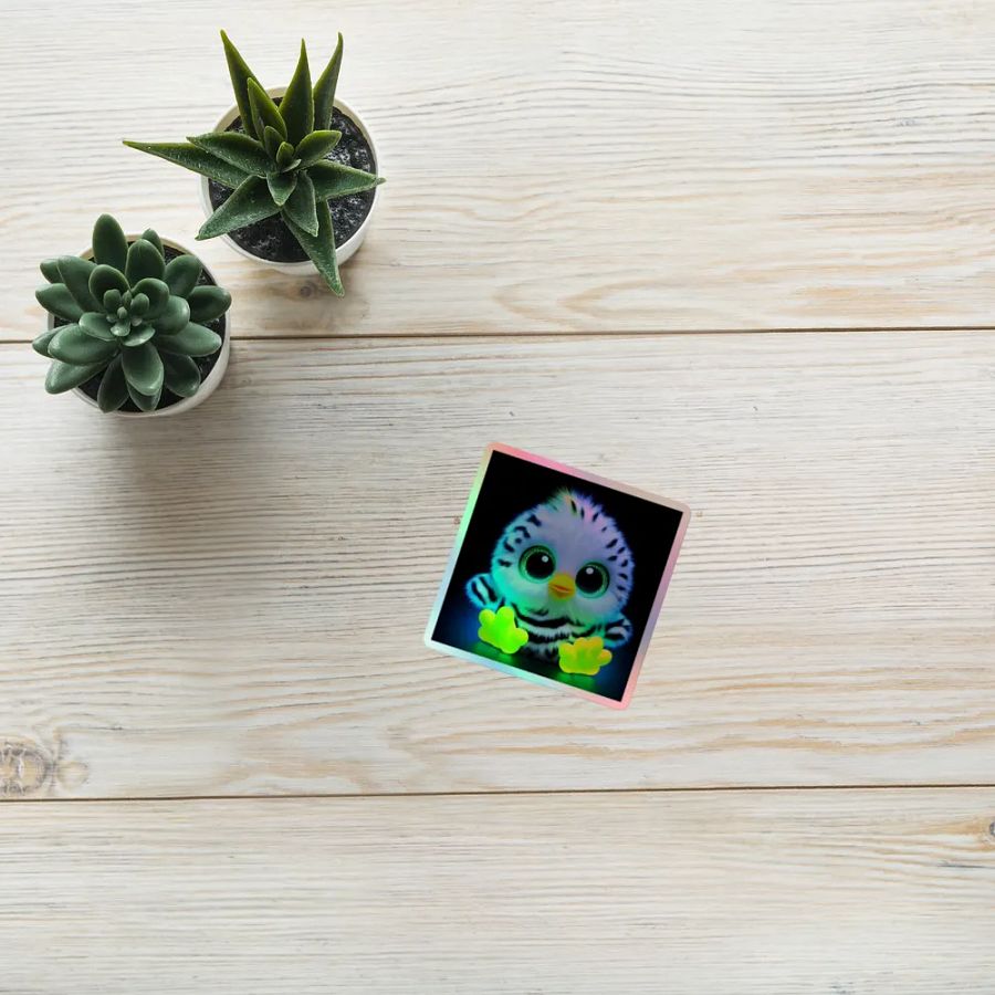Whimsical Chick Holographic Sticker Sheet product image (10)