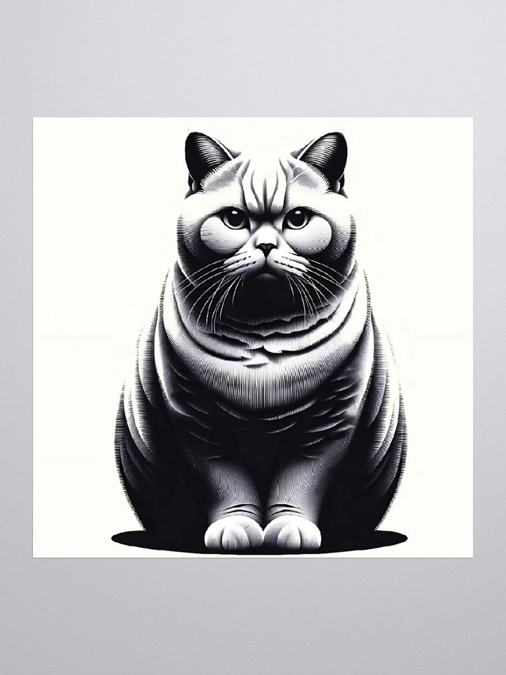 Kiss Cut Stickers: British Shorthair Monochrome product image (1)