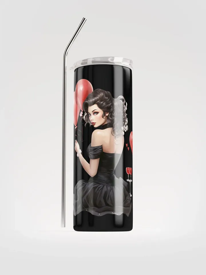 Vintage Valentine Woman Stainless Steel Tumbler: A Timeless Love Gift! product image (1)