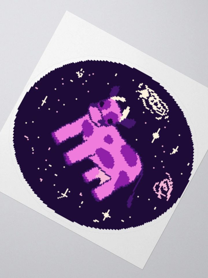 Purple Cow in Space sticker product image (2)