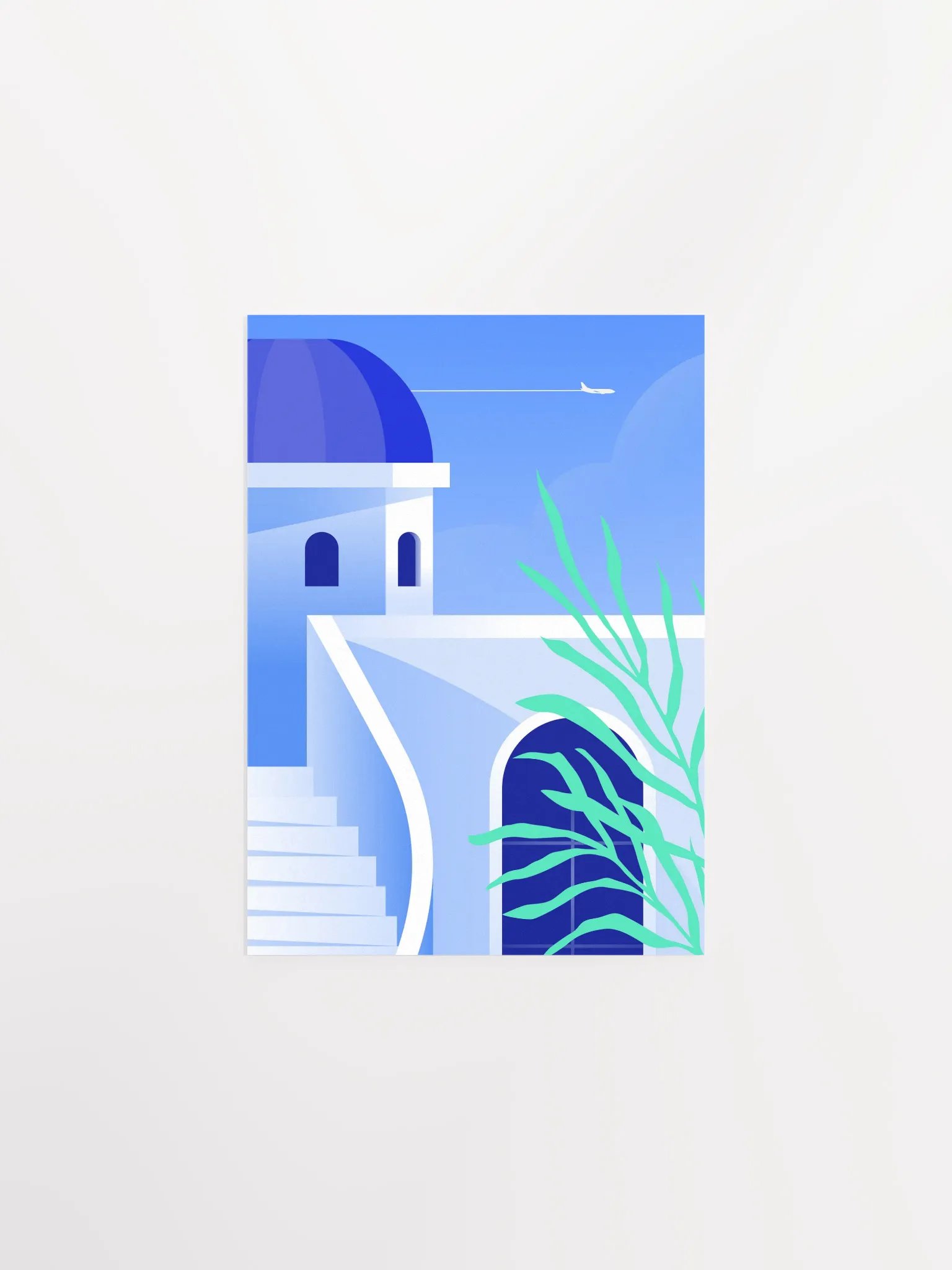 Boho travel art. Santorini, Greece poster — boho travel poster product image (6)