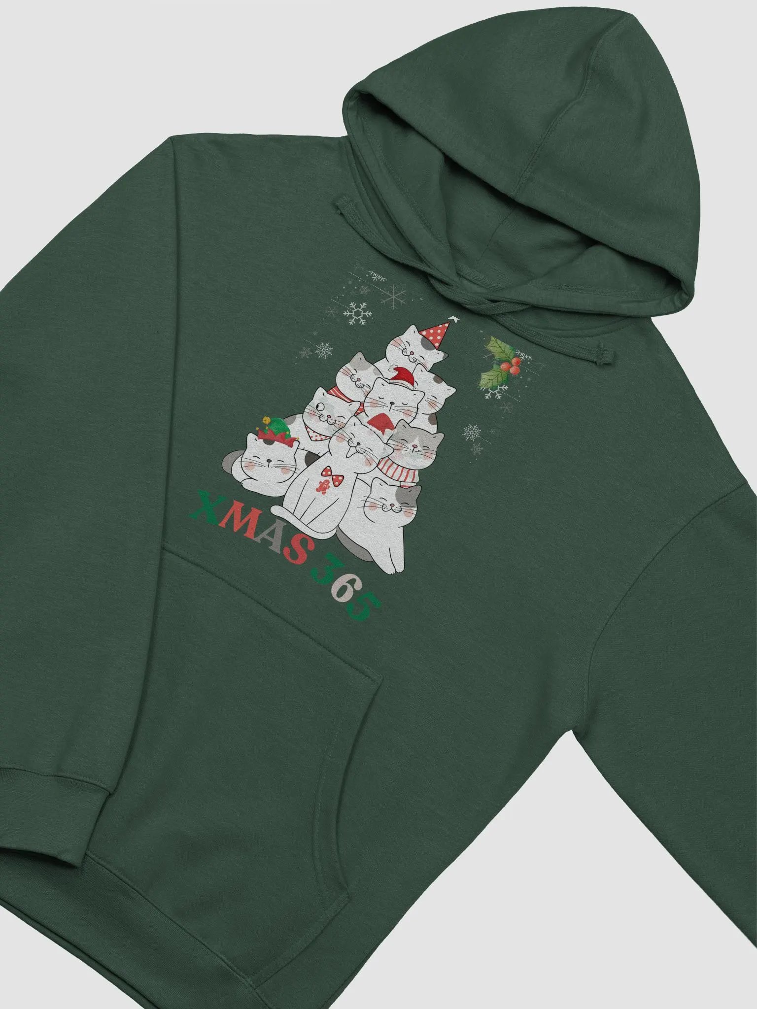 Xmas 365 Feline Festive Christmas Tree Hoodie product image (20)