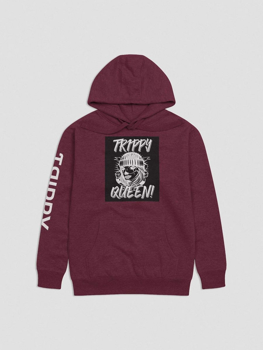 Trippy Queen Hoodie (Front Only) with White Sleeve Detail product image (10)
