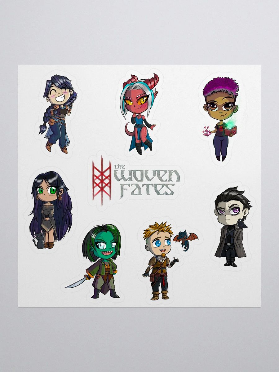 The Woven Fates Chibi Sticker Set product image (1)