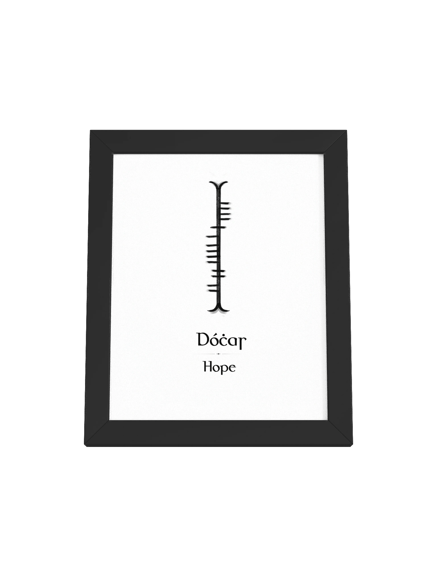 Dóchas – Celtic Hope Ogham Framed Art Print product image (1)