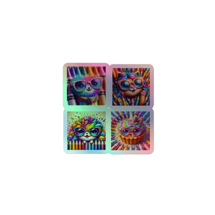 Whimsical Creatures Holographic Sticker Set product image (1)