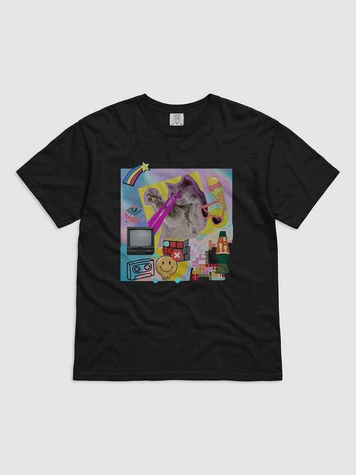Retro Laser Cat Collage Shirt product image (1)