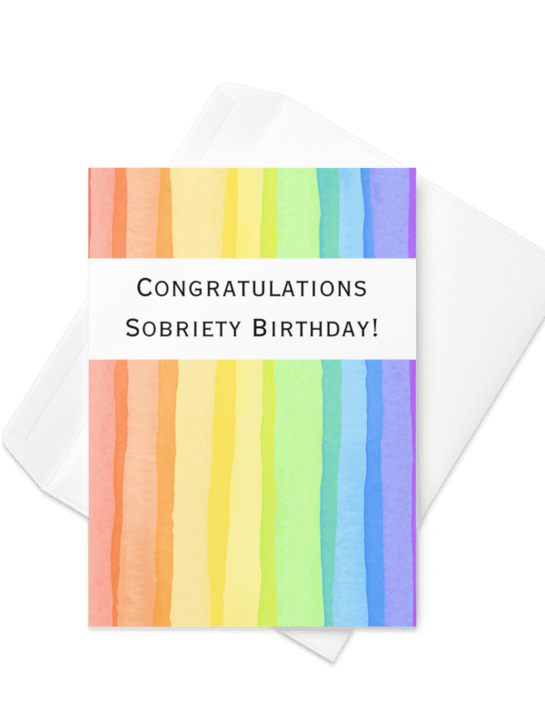 Rainbow Sobriety Celebration Card product image (1)