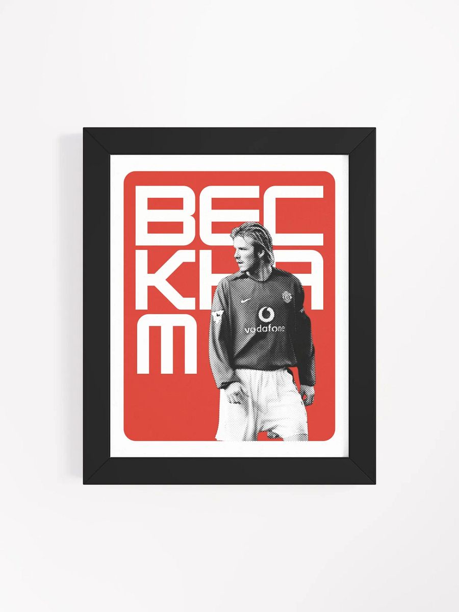 David Beckham BW Manchester United Name Art Framed Print product image (4)