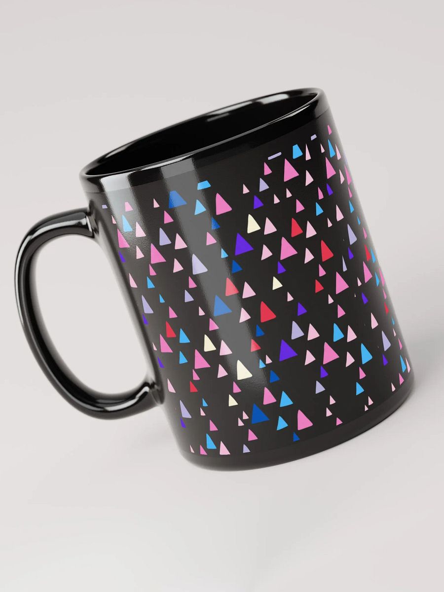 Multicolor Abstract Triangles Black Mug product image (4)