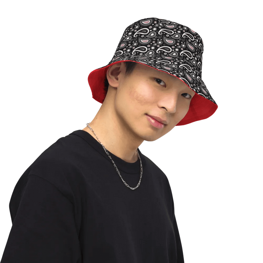 Black Paisley Dreams Reversible Bucket Hat product image (5)