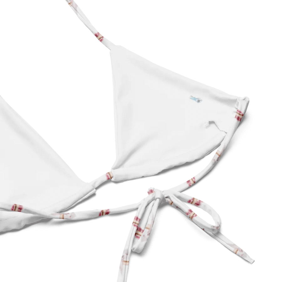 Watercolour Floral Pattern String Bikini Top - v4 product image (4)