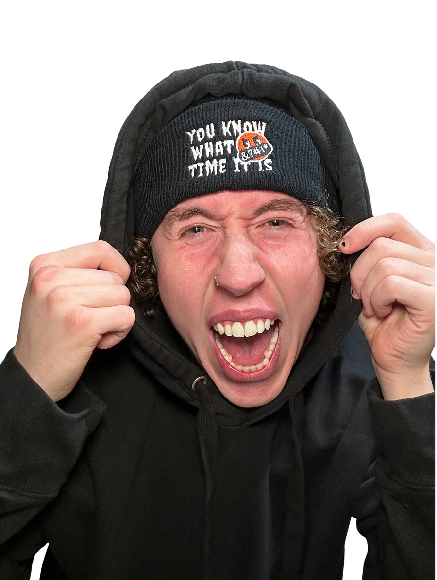 Screaming My Head Off Beanie (White) product image (2)