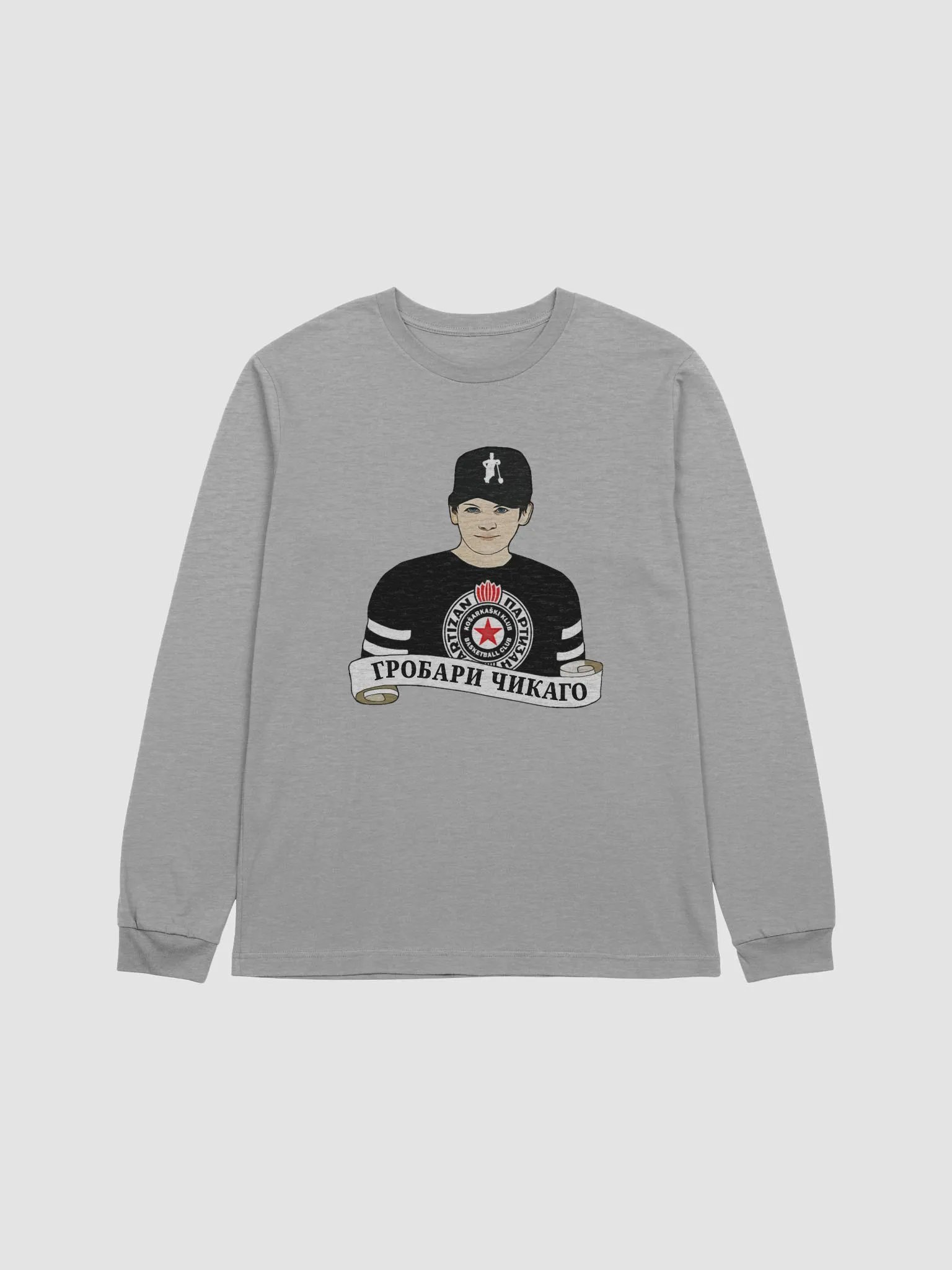 Grobari Čikago KK Partizan Bella+Canvas Supersoft Long Sleeve T-Shirt product image (1)
