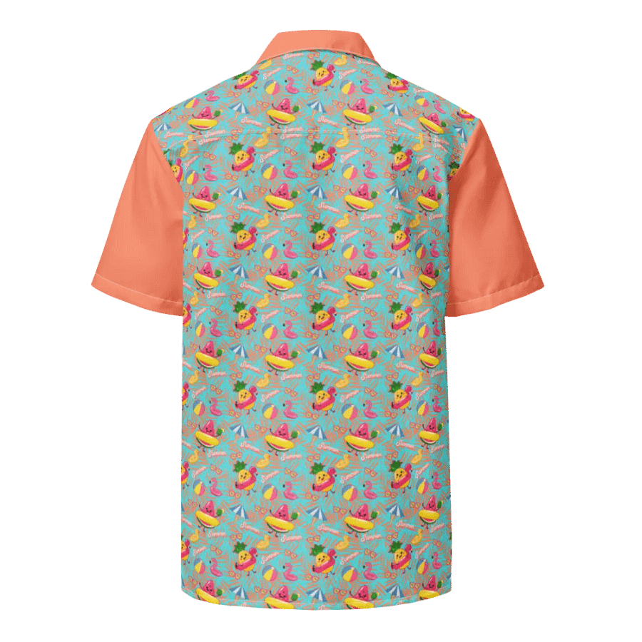Funny Floaties Summer Hawaiian Women's Button Shirt product image (6)