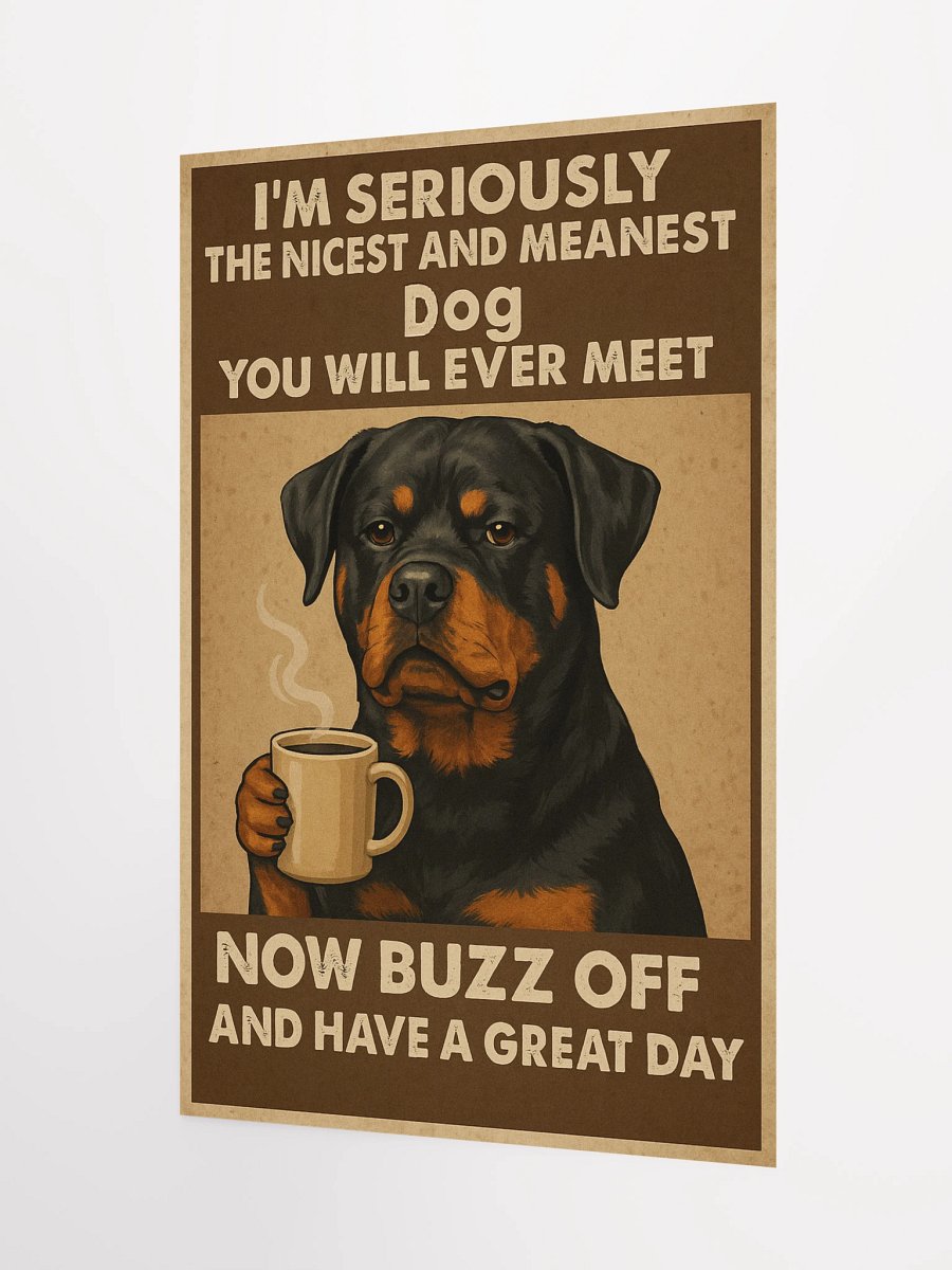 Buzz Off Rottweiler Poster Poster product image (9)