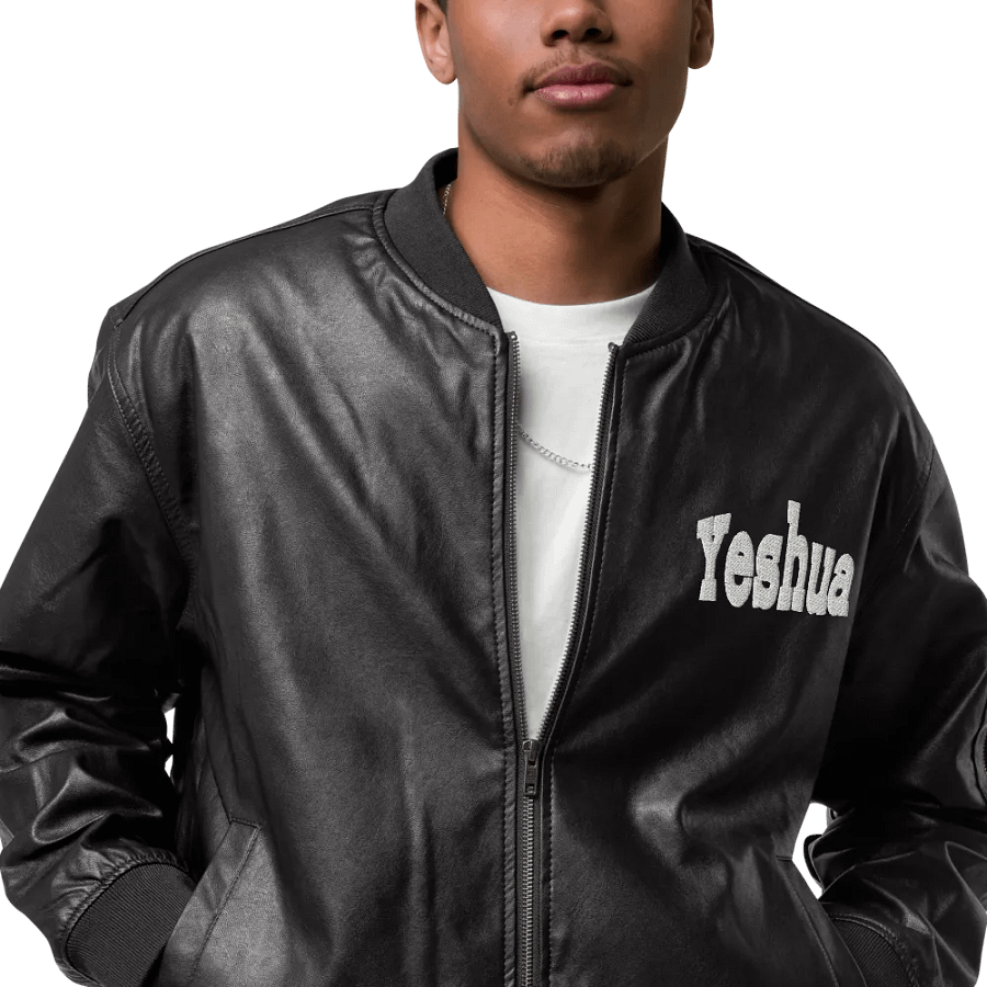 Yeshua Leather Bomber Jacket product image (8)