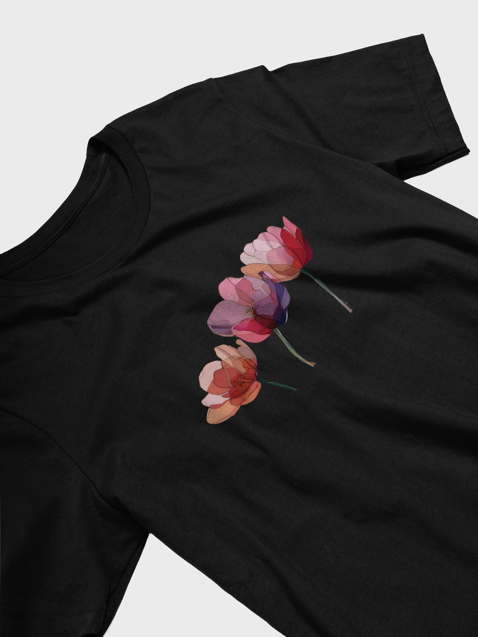 Three Tulips Minimalist Floral T-Shirt product image (25)